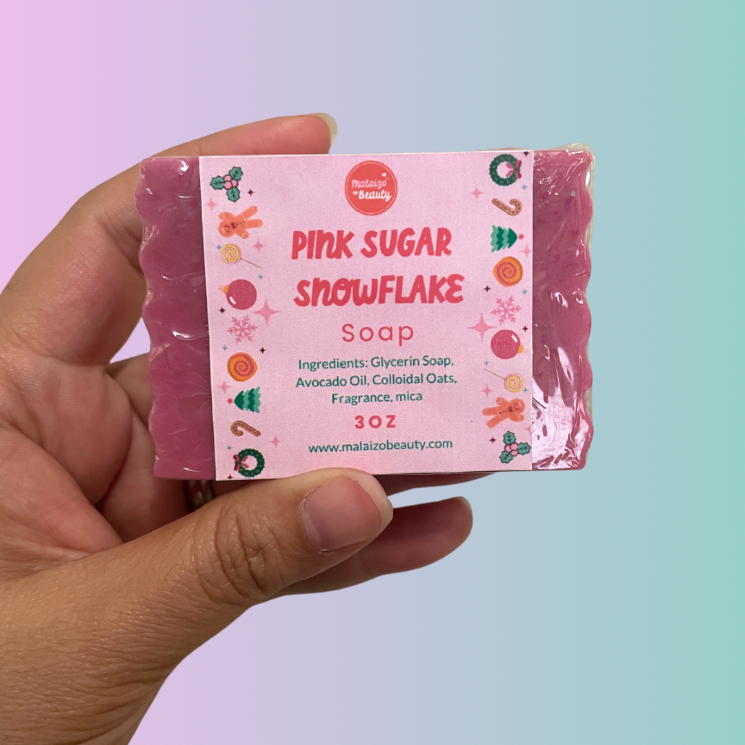 Pink Sugar Snowflake Soap