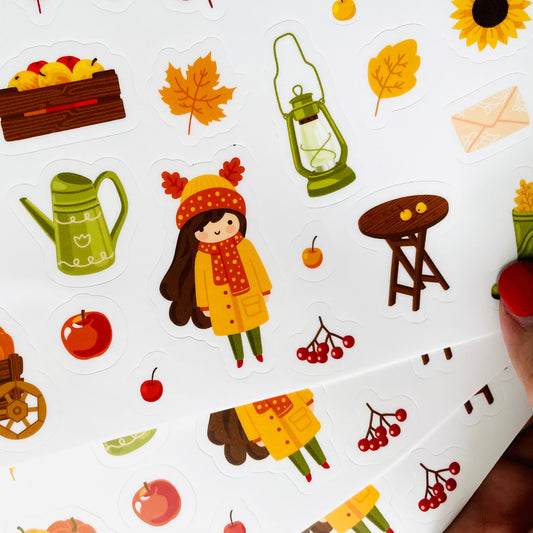 Cutie Girl - Fall Sticker Sheet